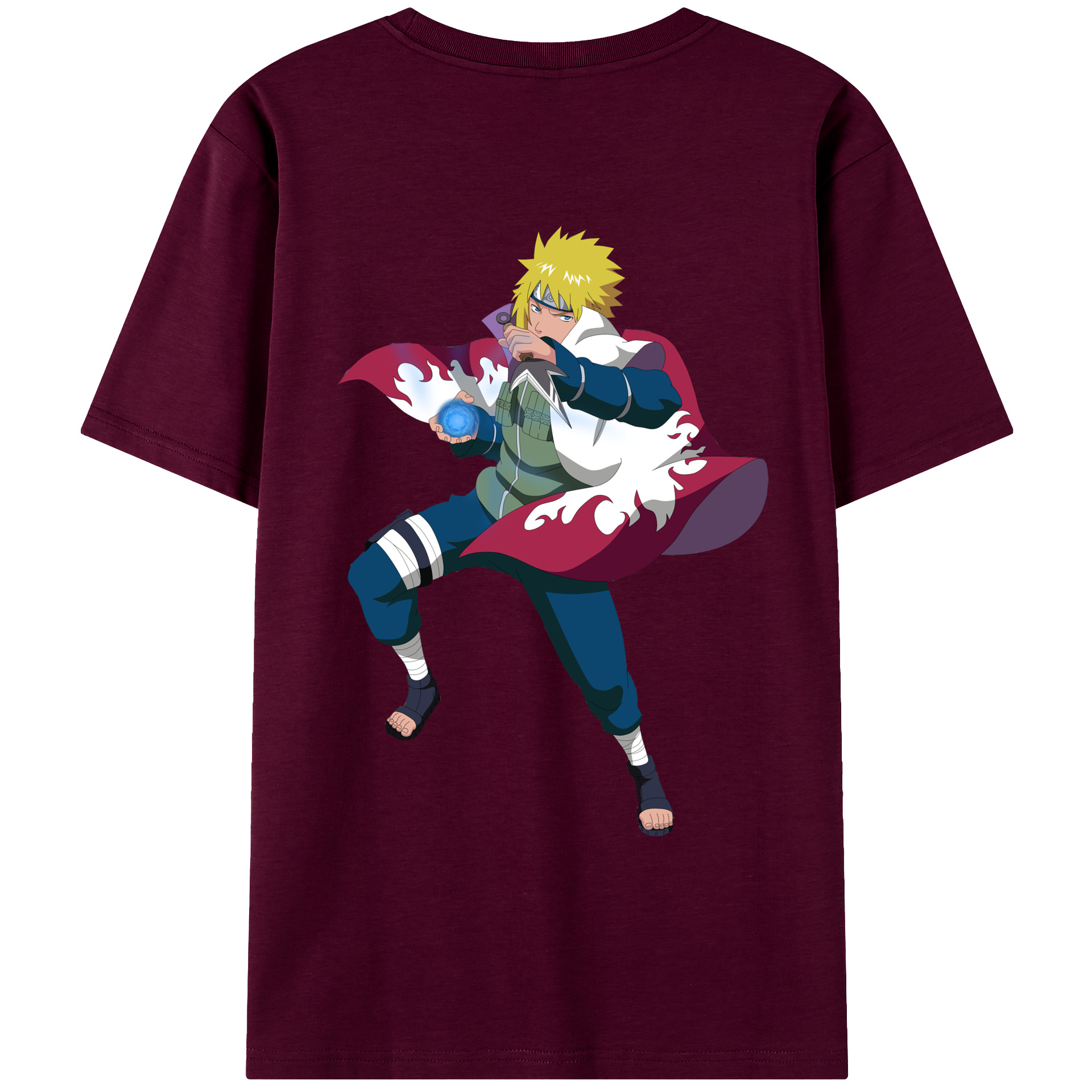 （画像用） NARUTO -ナルト- 波風 ミナト Namikaze Minato レディース半袖Tシャツ(バックプリント)